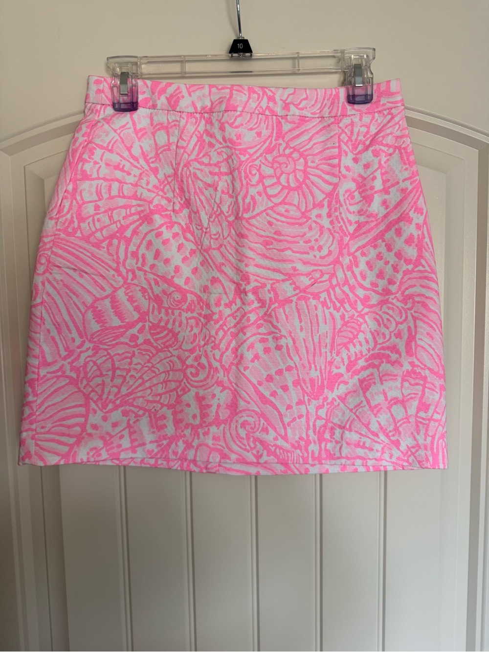 Lilly Pulitzer Neon Pink Shell-Print Mini Skirt